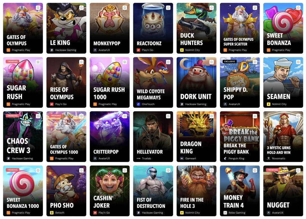 Bitcasino - Výherní automaty