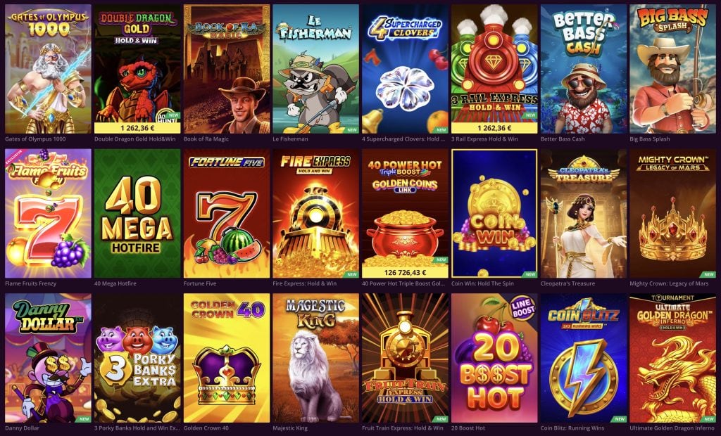 Casinové hry na online casinu Malina Casino