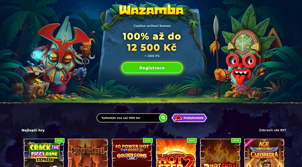 Domovská stránka kasina_Wazamba