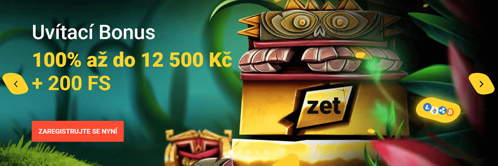 Uvítací bonus v kasinu Zet