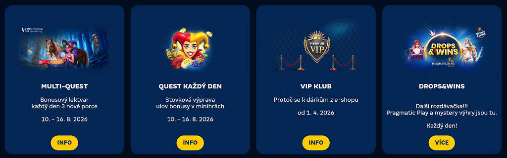 Další bonusy v kasinu MerkurXtip