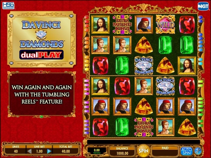 Hrát zdarma Da Vinci Diamonds Dual Play