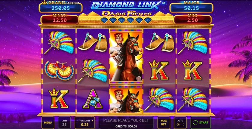 Hrát zdarma Diamond Link Oasis Riches