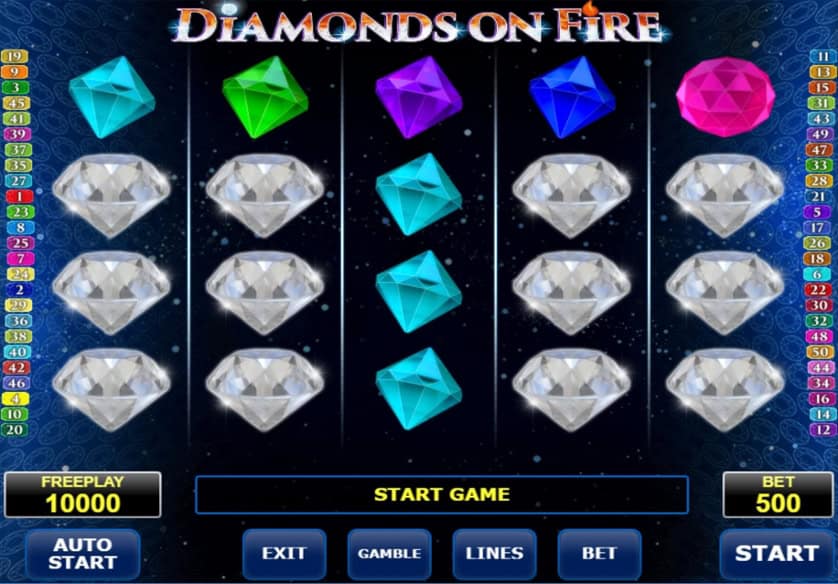 Hrát zdarma Diamonds On Fire