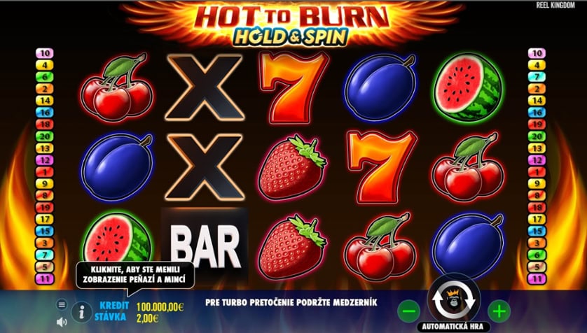 Hrát zdarma Hot to Burn Hold and Spin