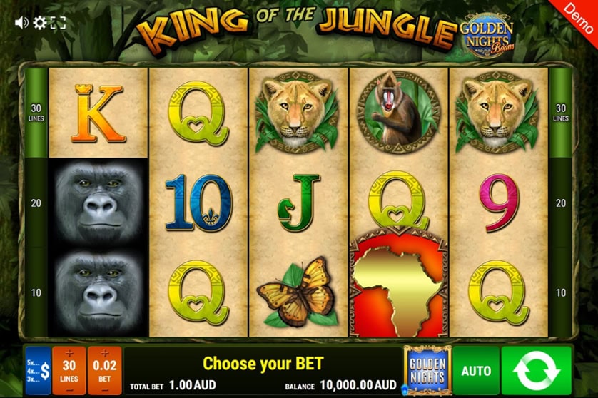 Hrát zdarma King of the Jungle – Golden Nights Bonus