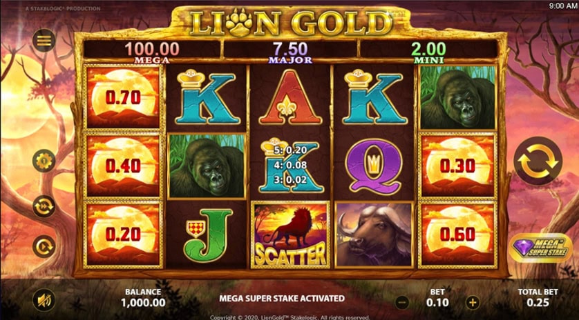 Hrát zdarma Lion Gold