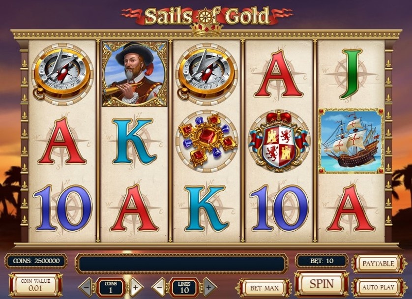 Hrát zdarma Sails of Gold