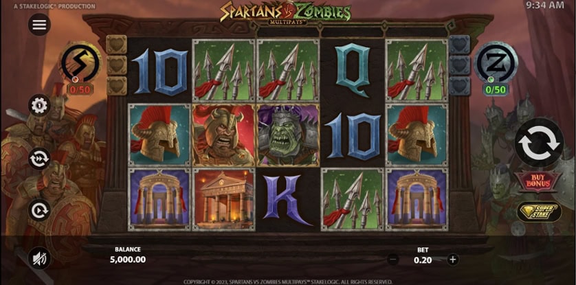 Hrát zdarma Spartans vs Zombies Multipays