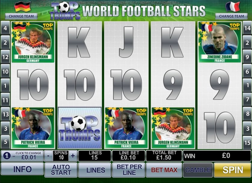 Hrát zdarma Top Trumps World Football Stars