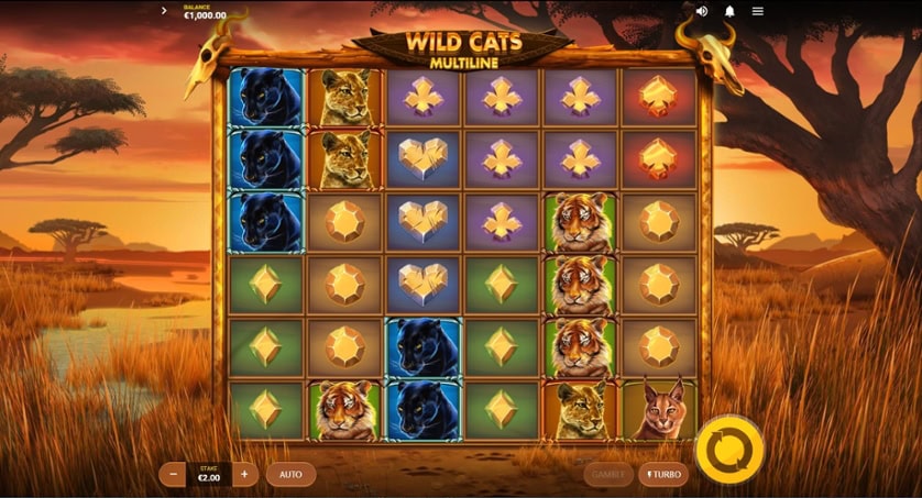 Hrát zdarma Wild Cats Multiline