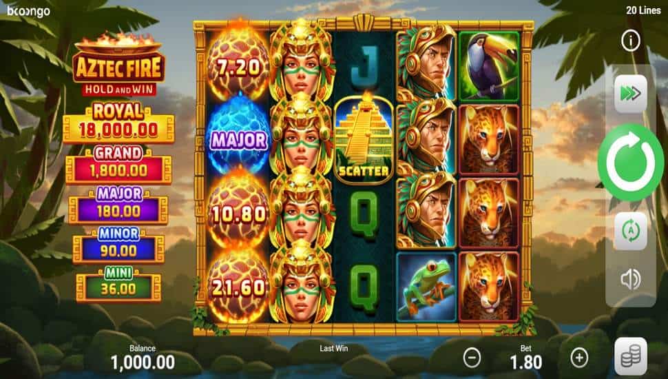 Hrát zdarma Aztec Fire: Hold and Win