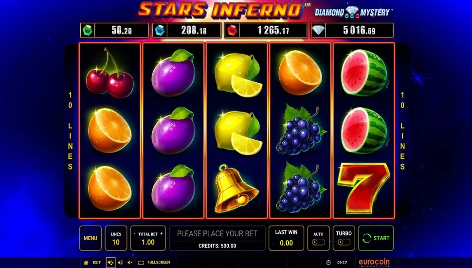 Hrát zdarma Diamond Mystery Stars Inferno