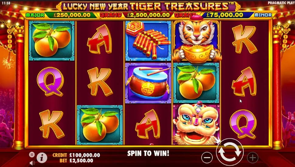 Hrát zdarma Lucky New Year Tiger Treasures