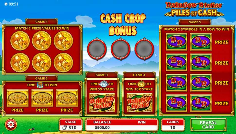 Hrát zdarma Rainbow Riches Piles Of Cash