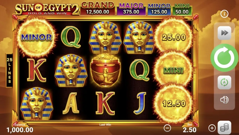 Hrát zdarma Sun of Egypt 2 Hold and Win