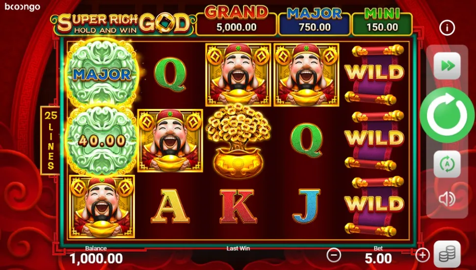 Hrát zdarma Super Rich God: Hold and Win