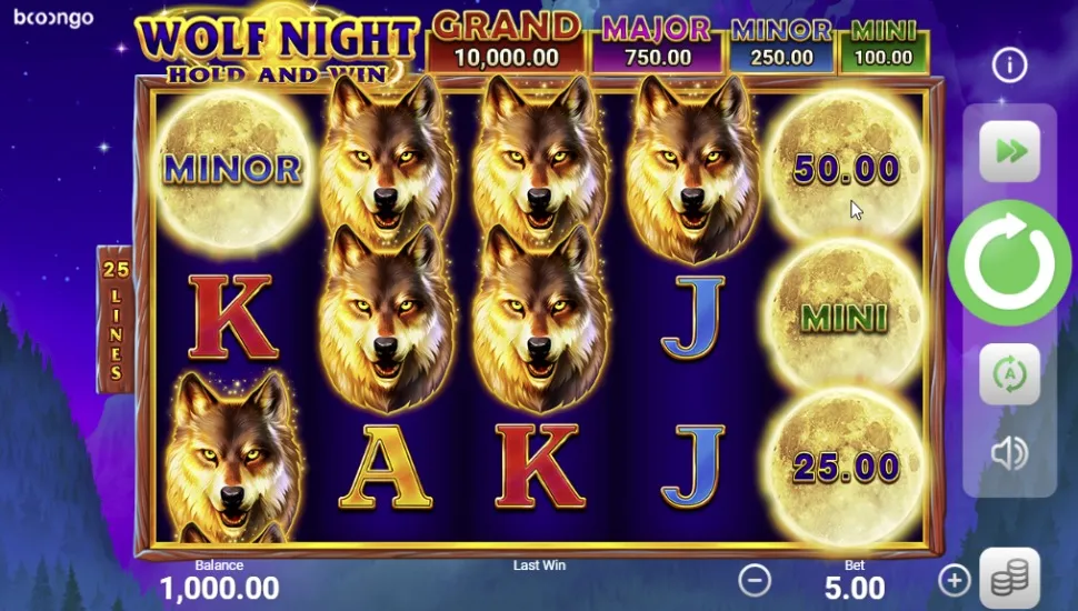 Hrát zdarma Wolf Night Hold and Win