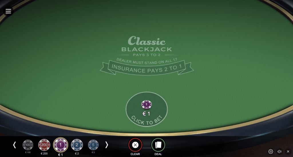 Hrát zdarma Classic Blackjack (6 Deck)