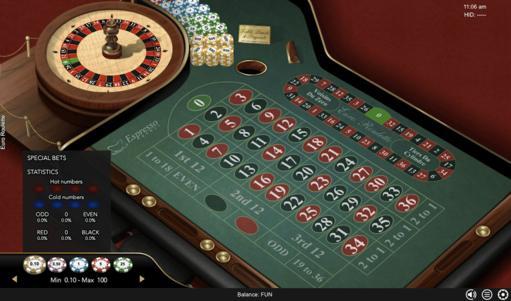 Online ruleta- European