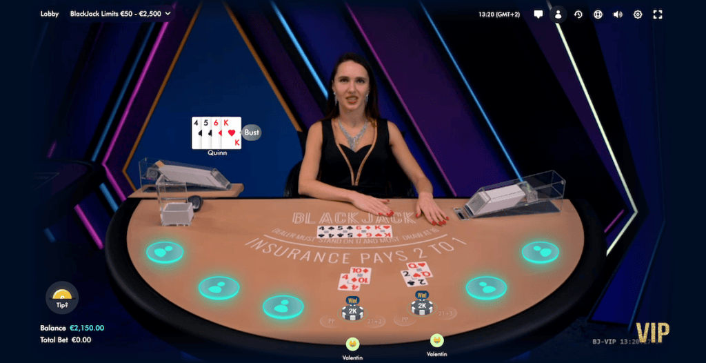 Live casino hry - blackjack