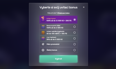 Vyzvedněte si bonus 