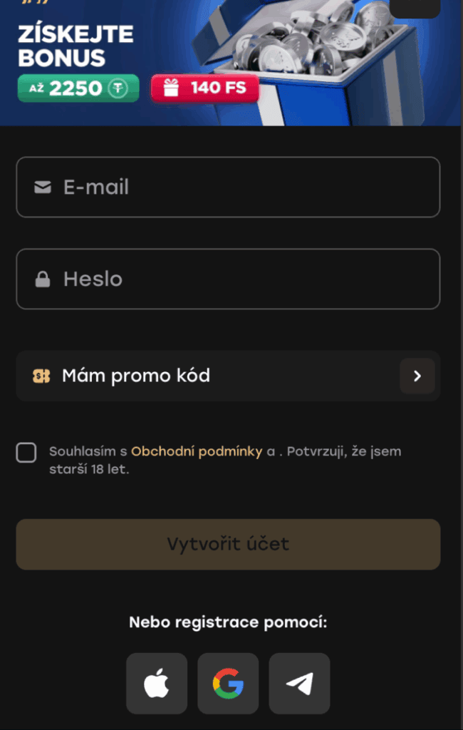 Výběr metody registrace