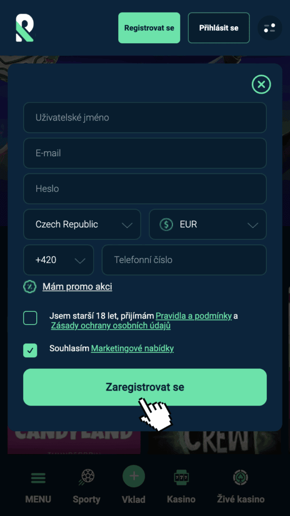 Aktivace účtu přes e-mail