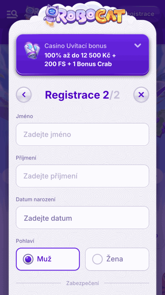 Registrační údaje