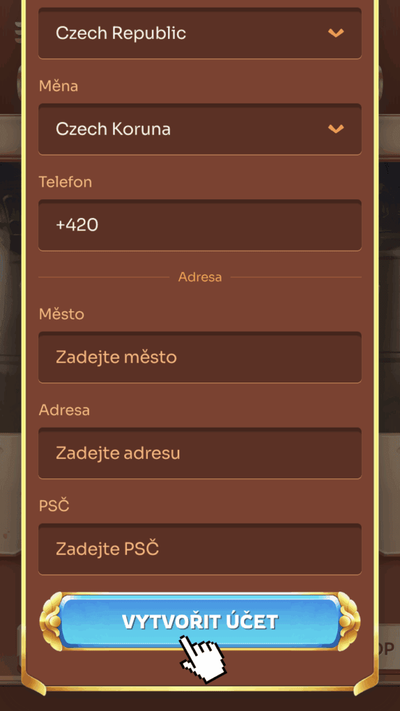 Vyplňte své osobní údaje