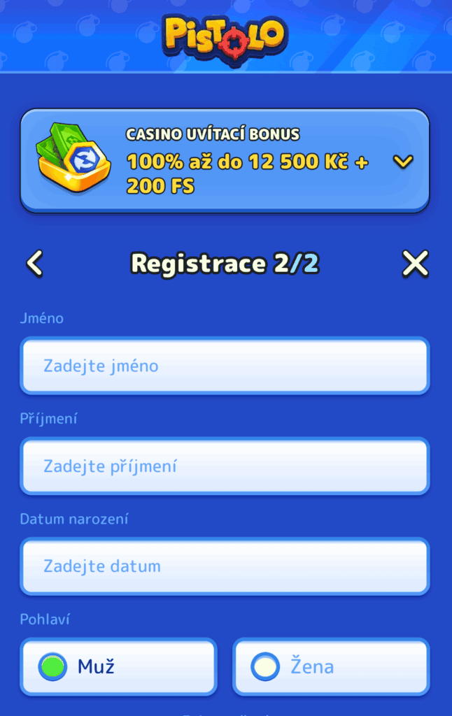 Vyberte měnu, zadejte své telefonní číslo a stiskněte tlačítko „Vytvořit účet“