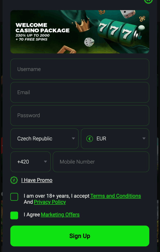 Vyplňte registrační formulář