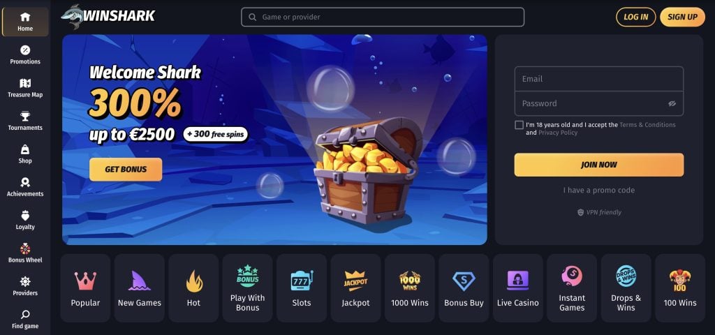 online casina Winshark