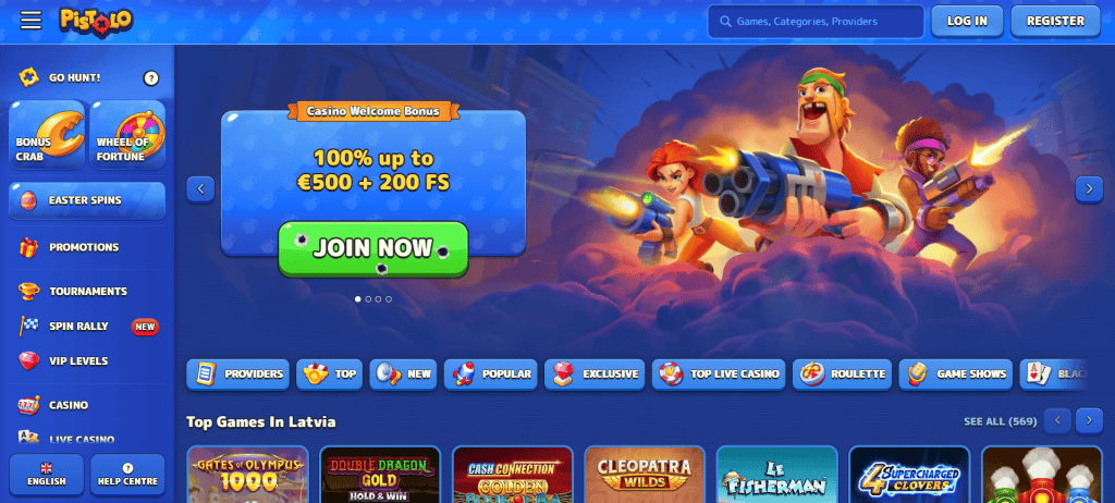 Pistolo Hlavní stránka