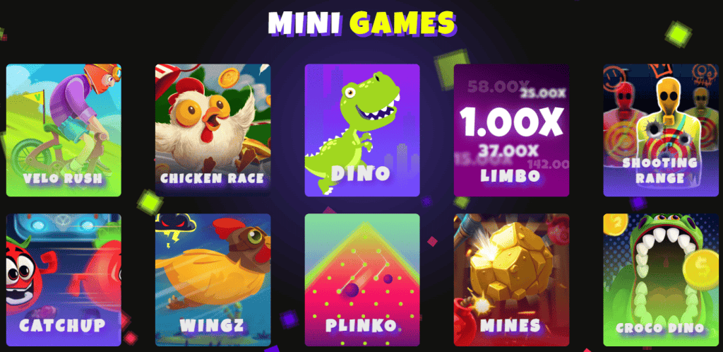 Velobet mini games