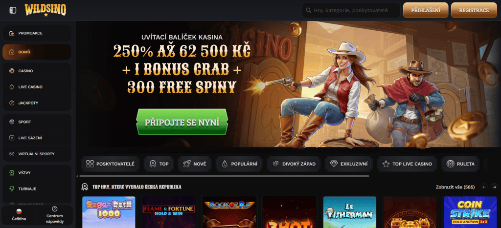 Wildsino Hlavní stránka