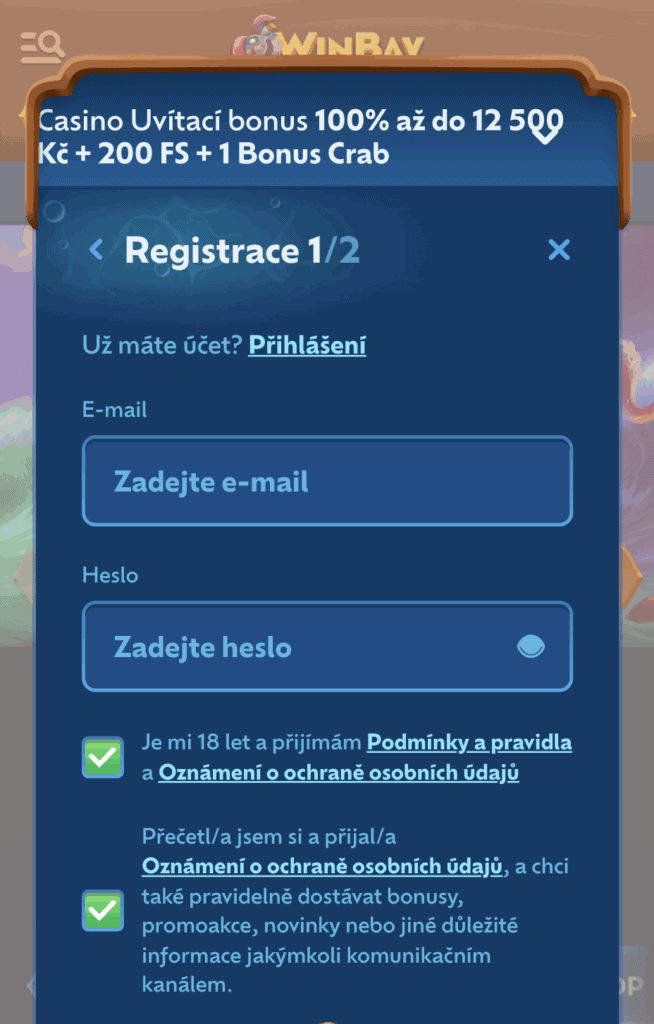 Zadejte základní informace o vaší osobě