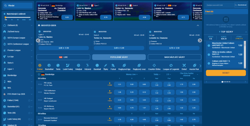 Winbay Casino sportovni sazeni