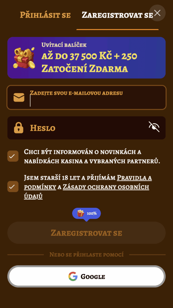 Vyplňte svůj email, heslo