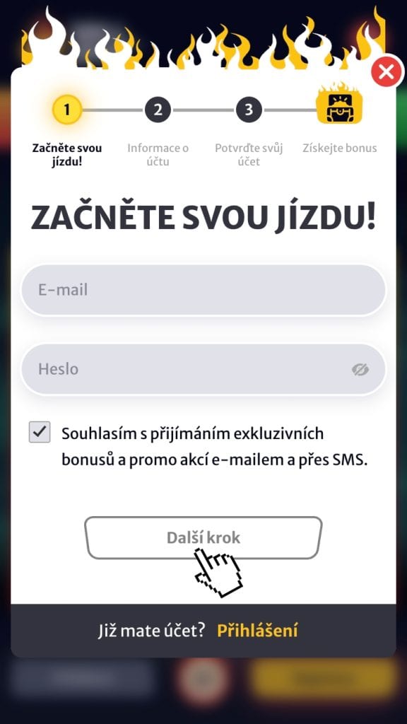 Zadejte vaši emailovou adresu a heslo