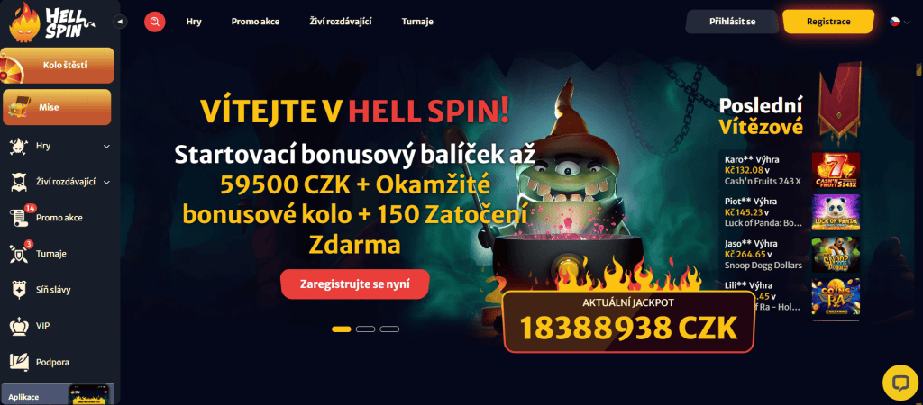 Hellspin stránka