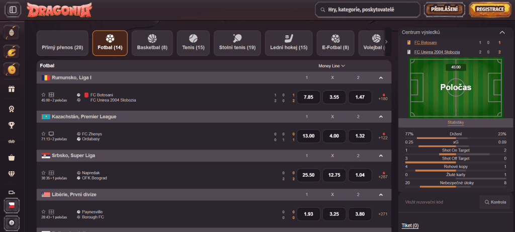 Dragonia live casino