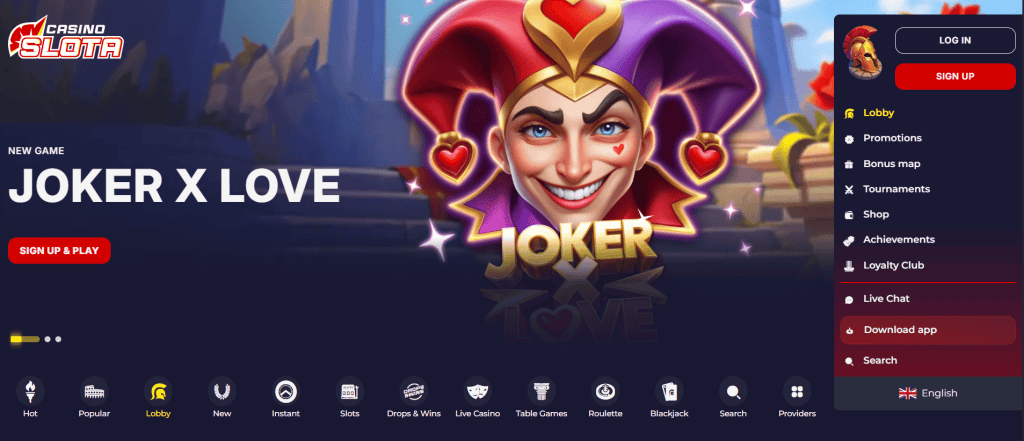 Slota Casino stránka