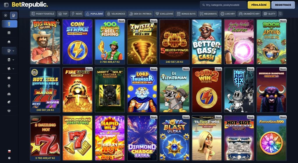 BetRepublic kasinové hry