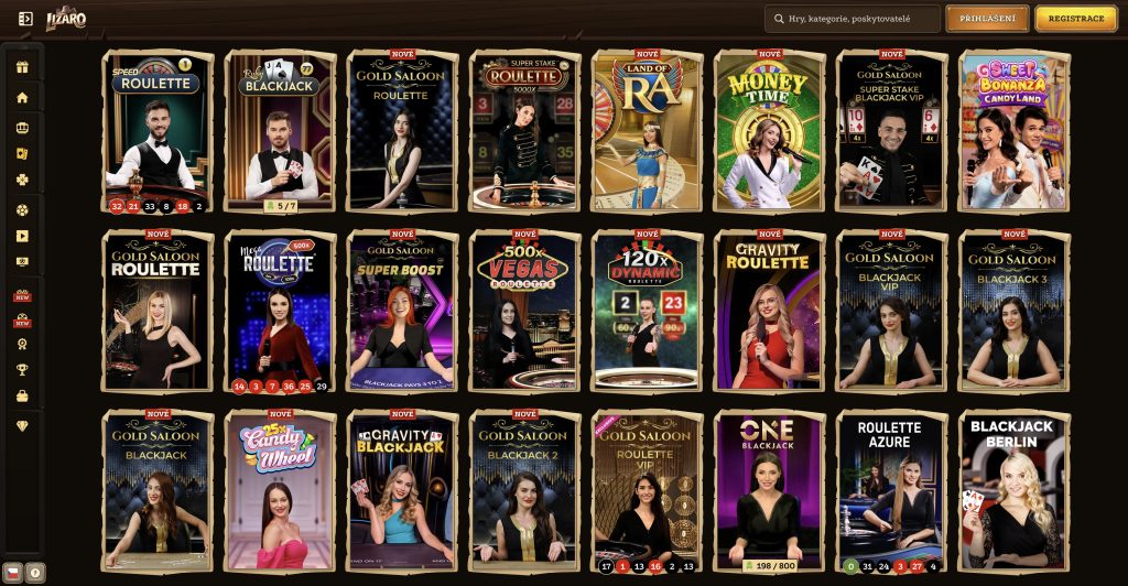 Lizaro Casino - živé kasinové hry