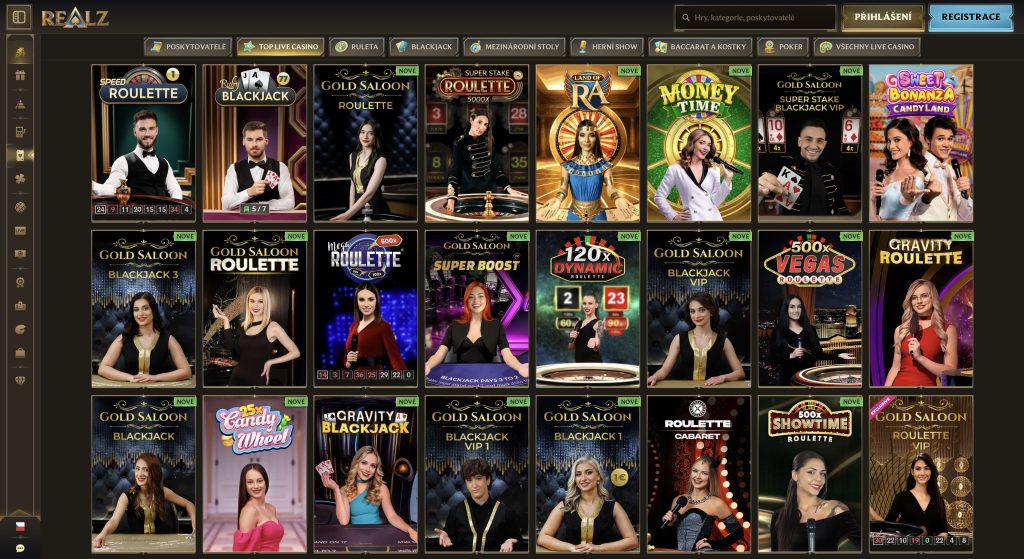Realz casino živé kasinové hry