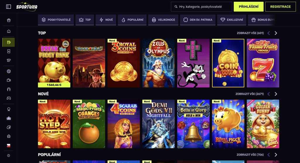 Sportuna casino spojuje sloty