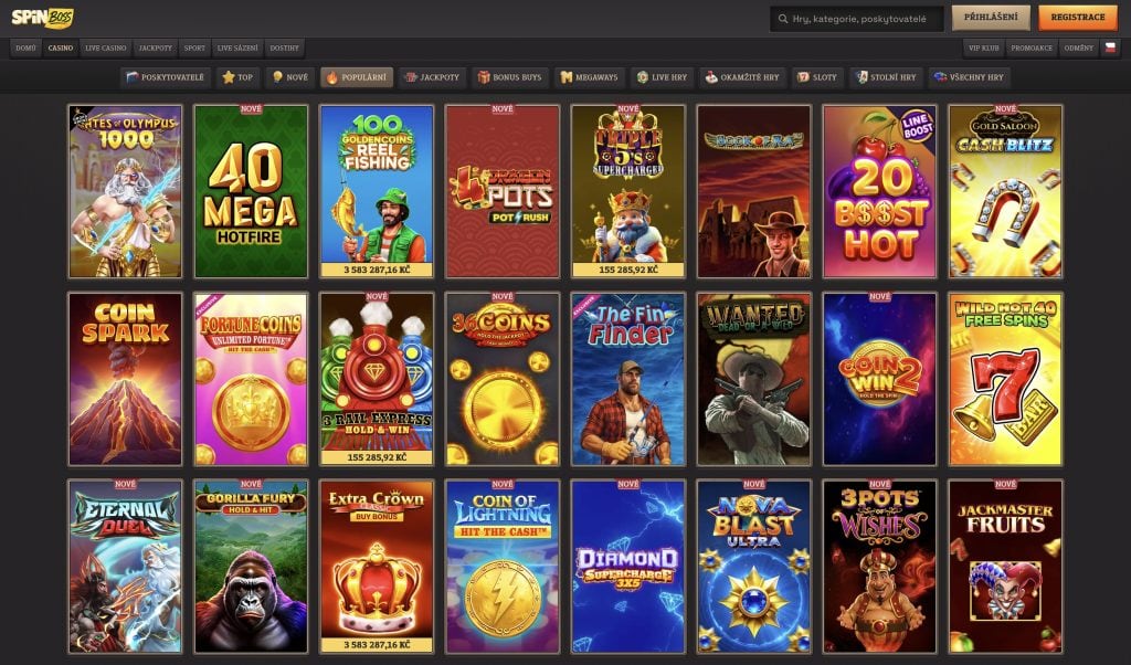 SpinBoss casino hry