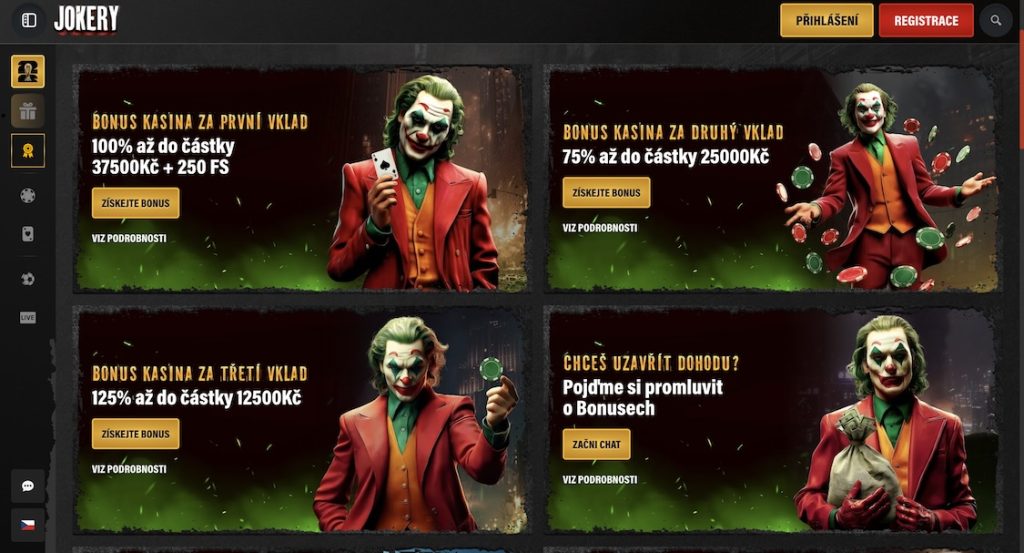 Jokery Casino bonusy