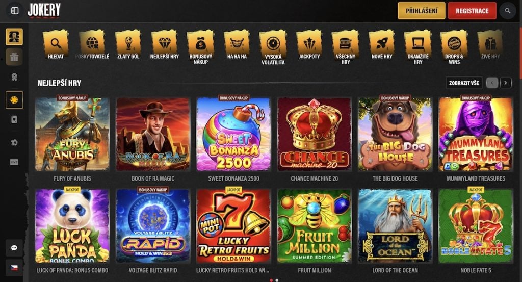 Jokery Casino hry